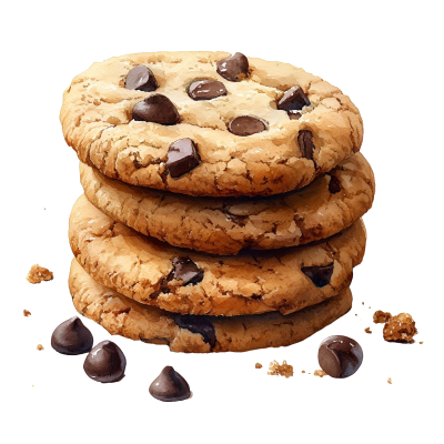 stack-chocolate-chip-cookies-with-crumbs